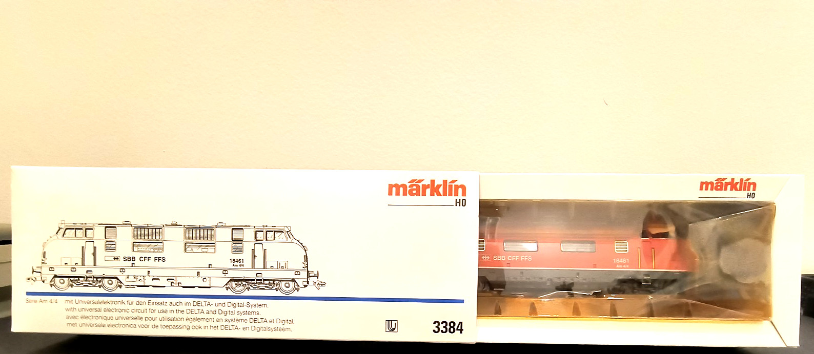 MARKLIN HO 3384 BR Am 4/4 SBB DIESEL LOCO OP # 18461 Delta Diesel NIB MHI