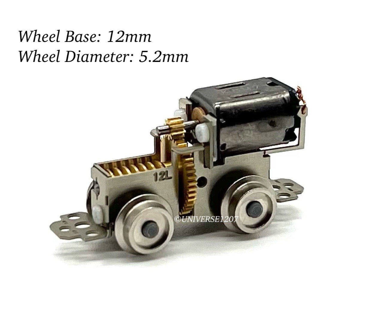 N/HOn30/HOe/009 Gauge Aru-Model NZ12S Locomotive Power Drive Chassis Φ5.2mm H0e
