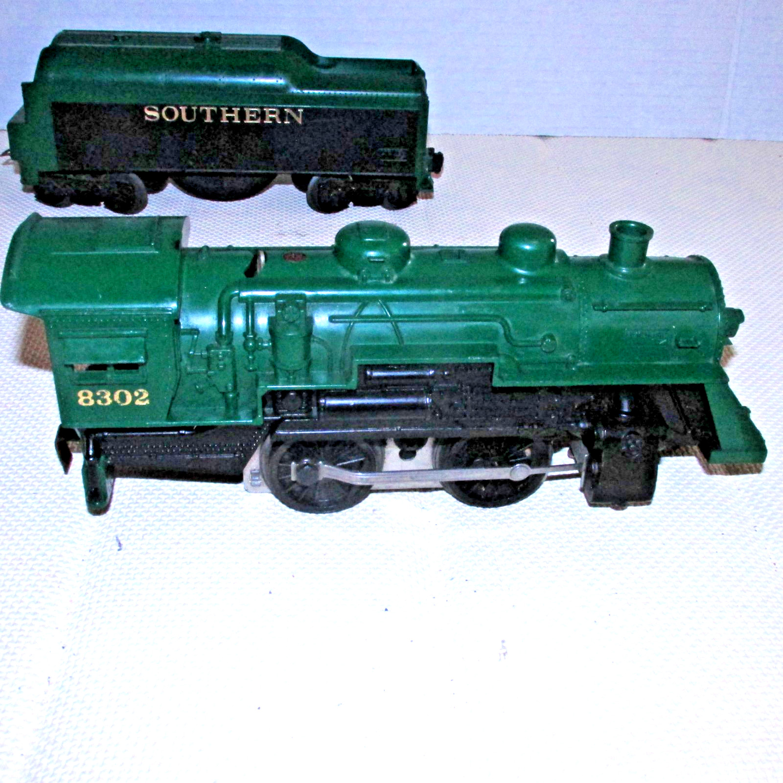 O O27 Lionel 8302 Green 2-4-0 & Southern Coal Rattle Tender Lights USA