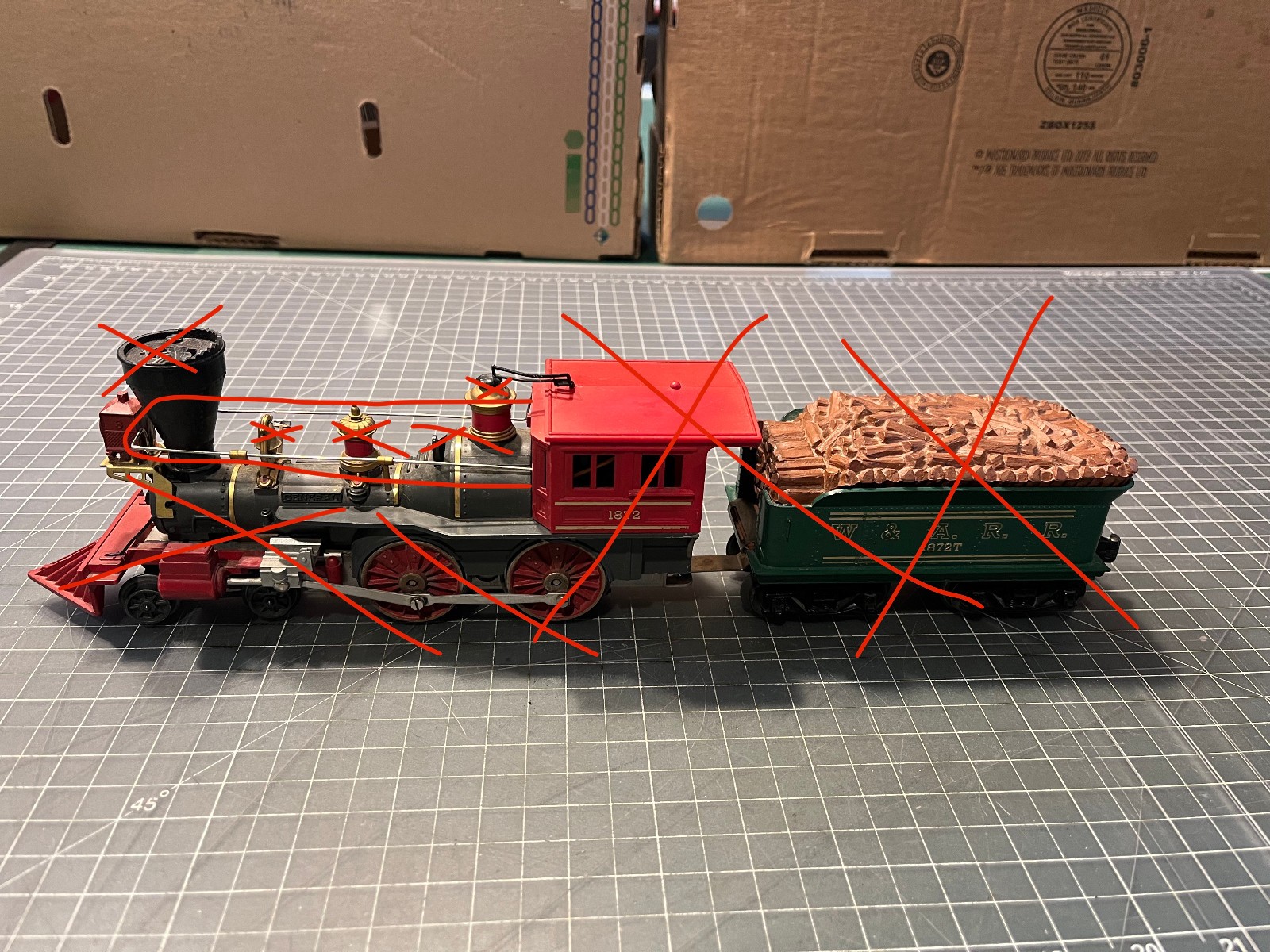 Lionel O Train The General 1872 Locomotive BOILER METAL WIRE HANDRAIL PART LOT F