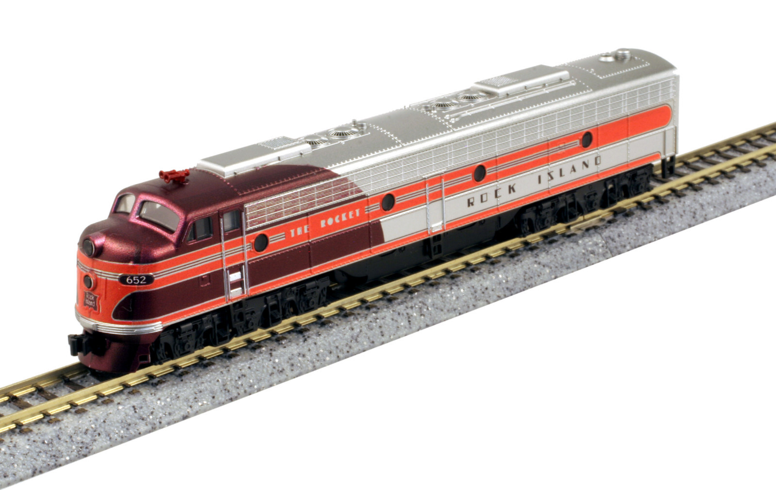 N Kato Kobo Custom 176-5365-KB1 Rock Island EMD E8A Diesel Locomotive #652