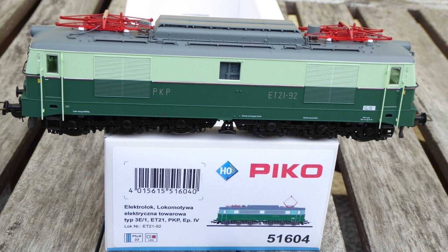 Piko 51604 Locomotive Et 21-92 the Pkp Epoch 4/5 Dss PluX22 + LED New IN Boxed