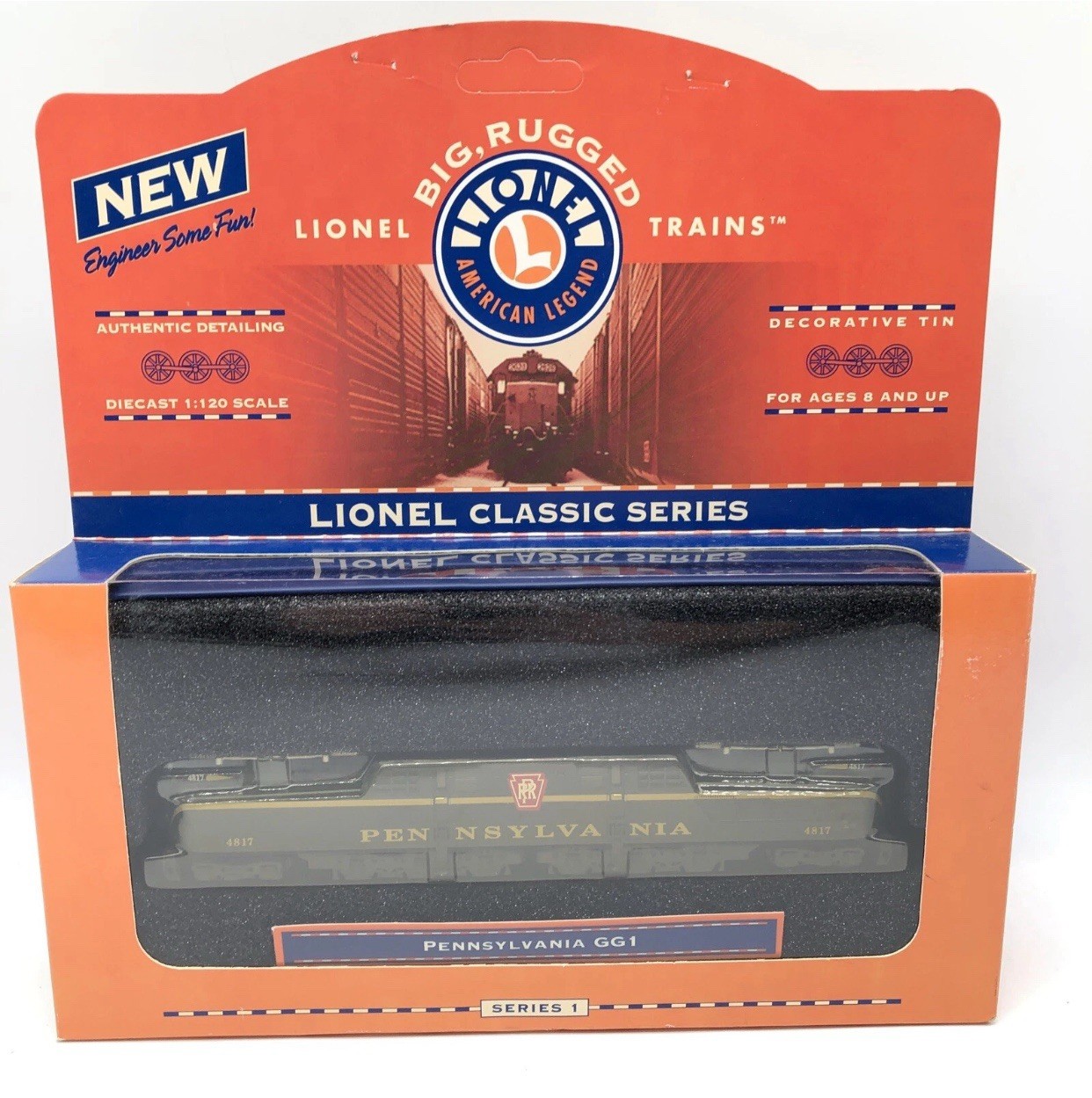 LIONEL DIE CAST PENNSYLVANIA GG1 ELECTRIC ENGINE 1:120 SCALE DISPLAY TRAIN
