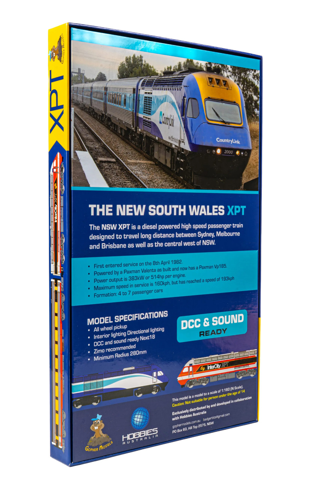 Gopher Models N Scale NSWTrainLink XPT – DC Analogue – 7 Pieces (5 Car Set)