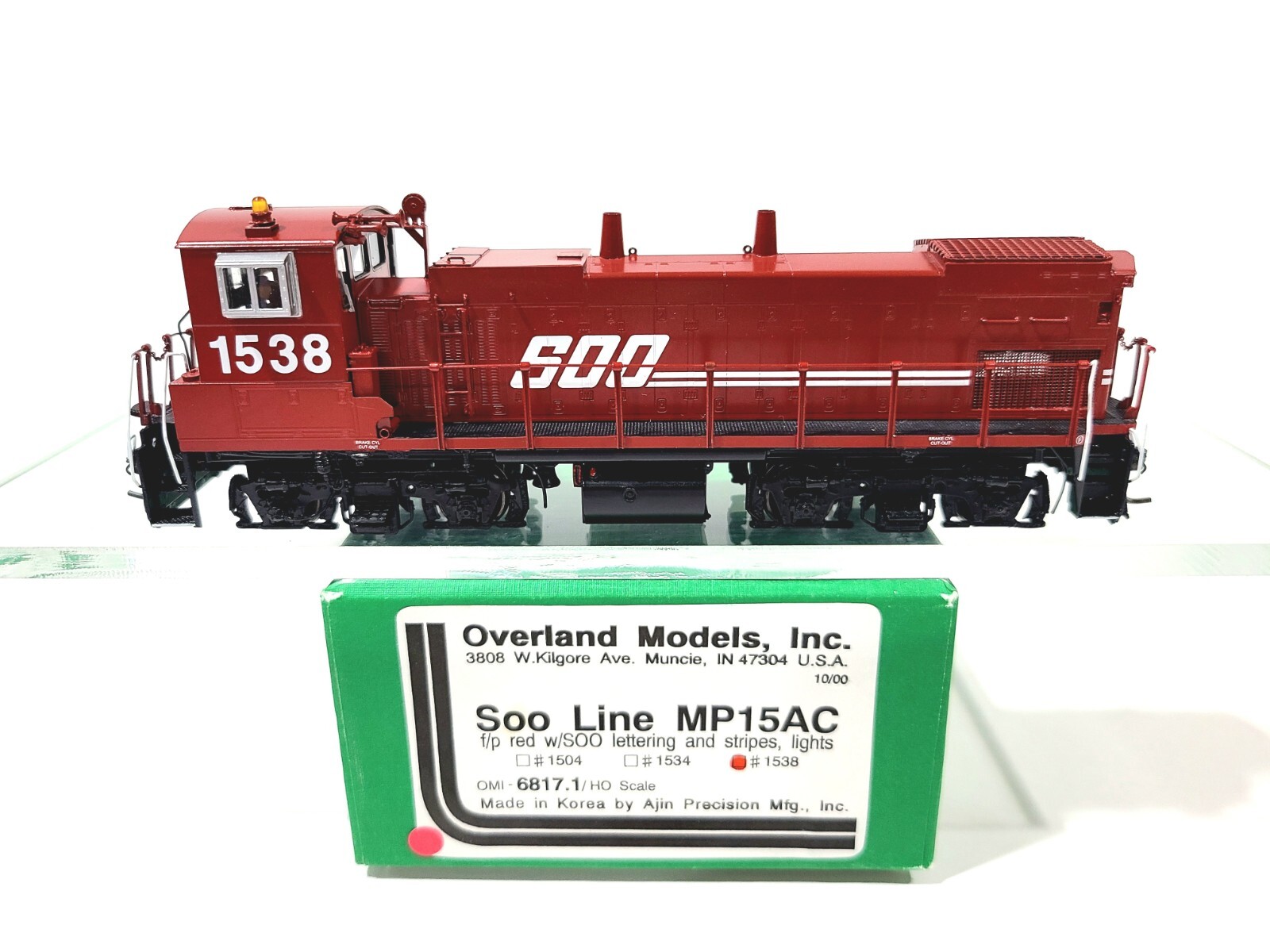 Overland OMI SOO EMD MP15AC Soo Line Railroad #1538 HO Brass Model #6817.1