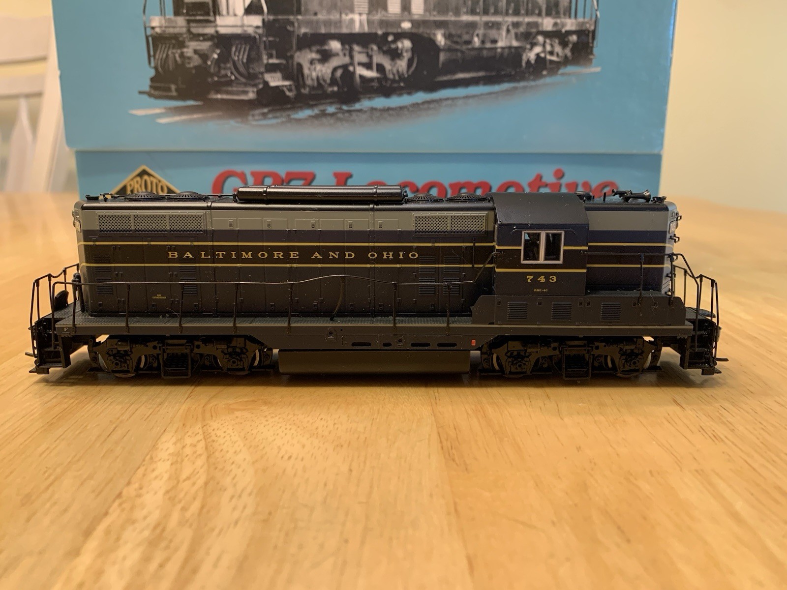 B&O GP7 Deisel Locomotive HO Scale Proto 2000 23243 Baltimore & Ohio Road #743