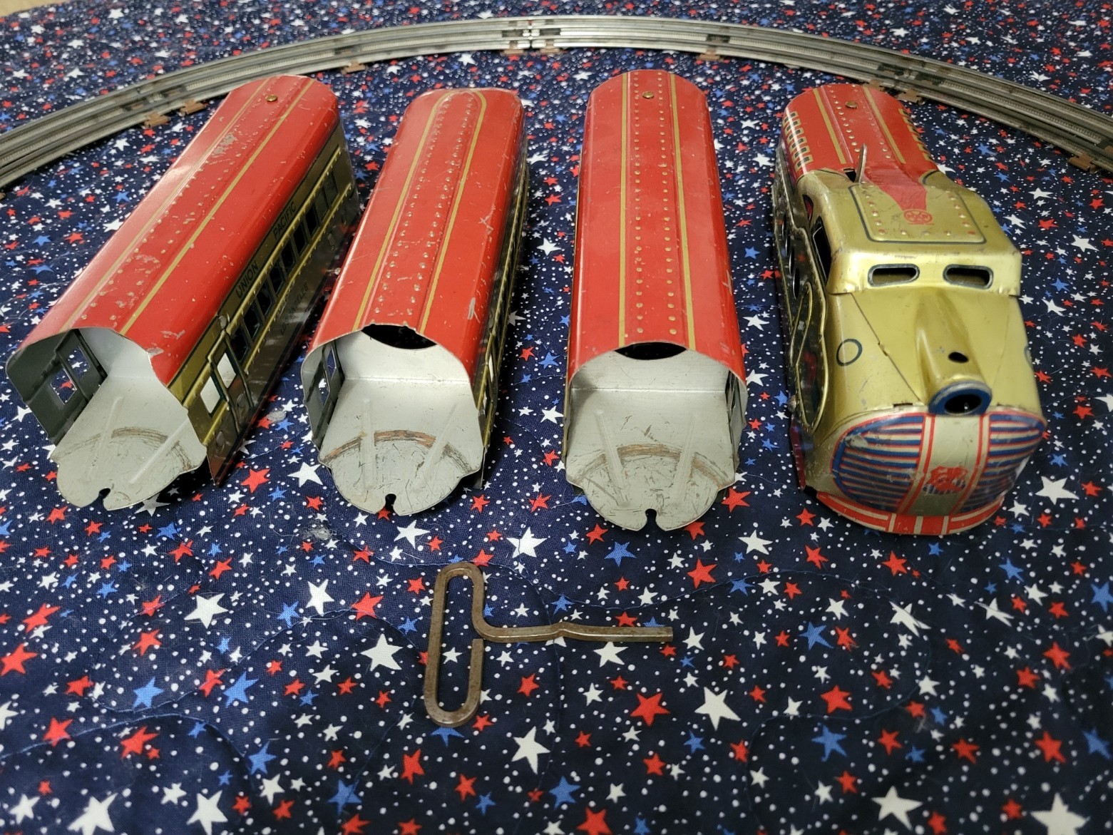Marx M10005 Union Pacific Articulated O gauge Streamliner 4 Car Set