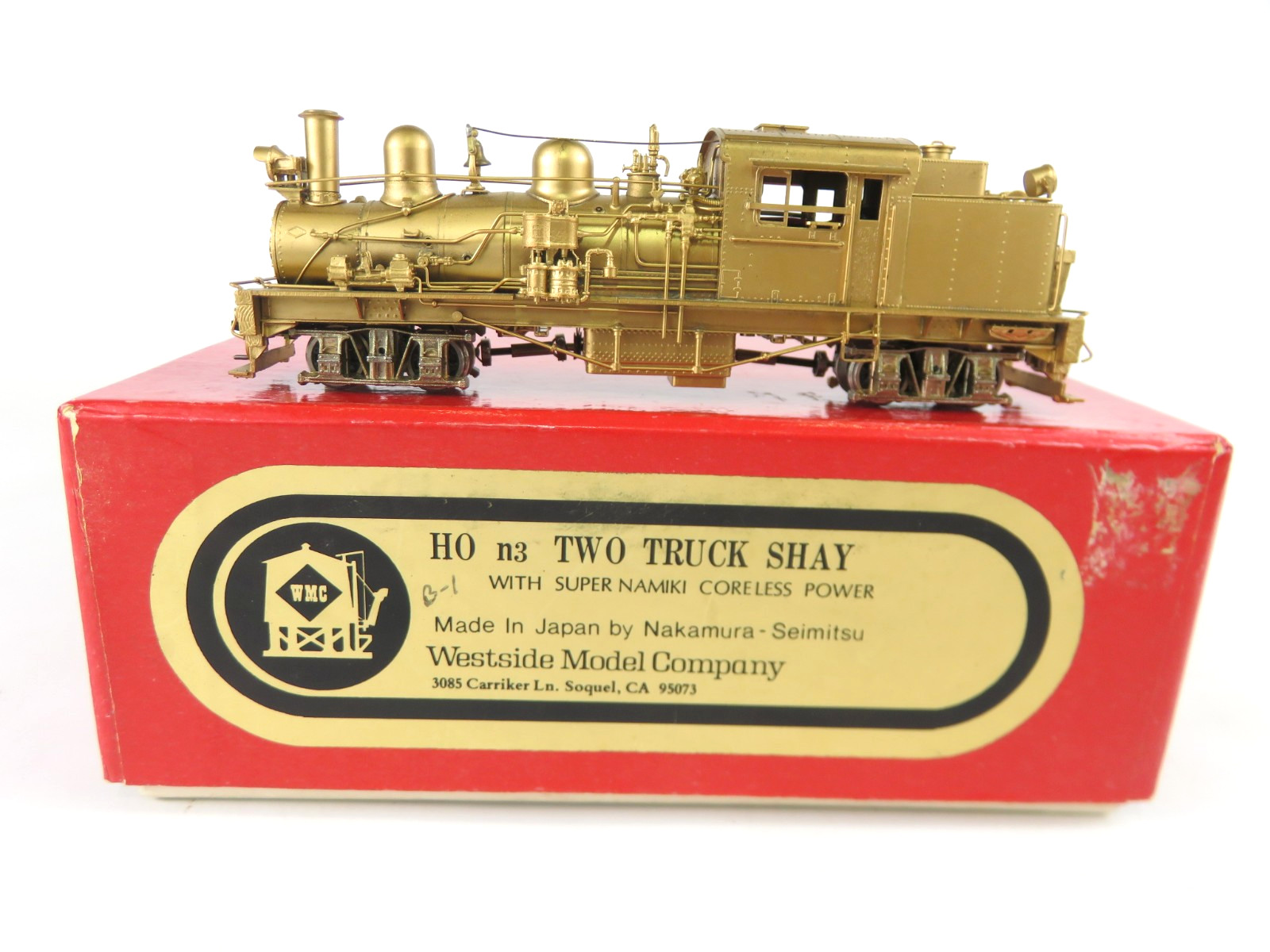 Westside Models Brass HOn3 Scale 2-Truck Shay Steam Logging Locomotive