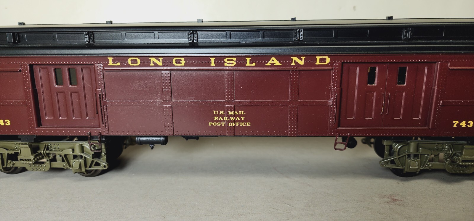 3RD RAIL – SUNSET MODELS O Long Island RR P54 COMMUTER CAR 743 BM62 BAGGAGE CAR