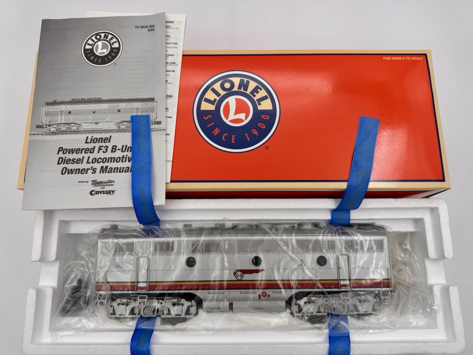 LIONEL SANTA FE SCALE TMCC F3 DIESEL POWERED B-UNIT #19-B 6-24562