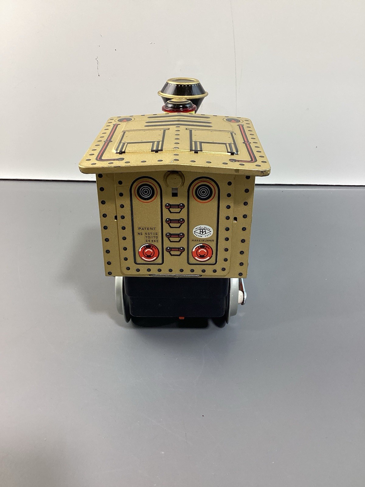 Vintage 1960s Modern Toys Santa Fe Locomotive Tin Train, Not Working, Japan