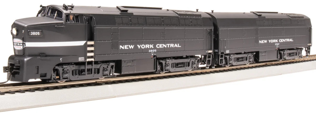 BROADWAY LIMITED 7696 HO RF-16 Sharknose A/B NYC 3805/3707 A-unit Paragon4 Sound