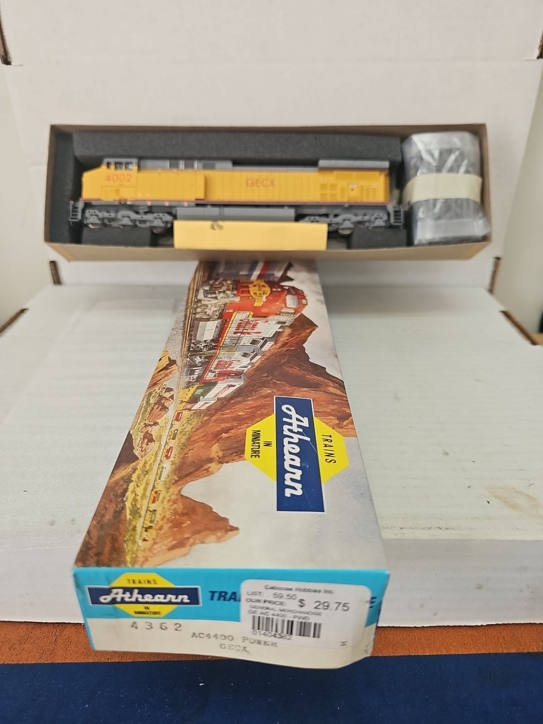 Athearn AC4400 Power GECX 4002 Locomotive Engine Train Blue Box #4362.