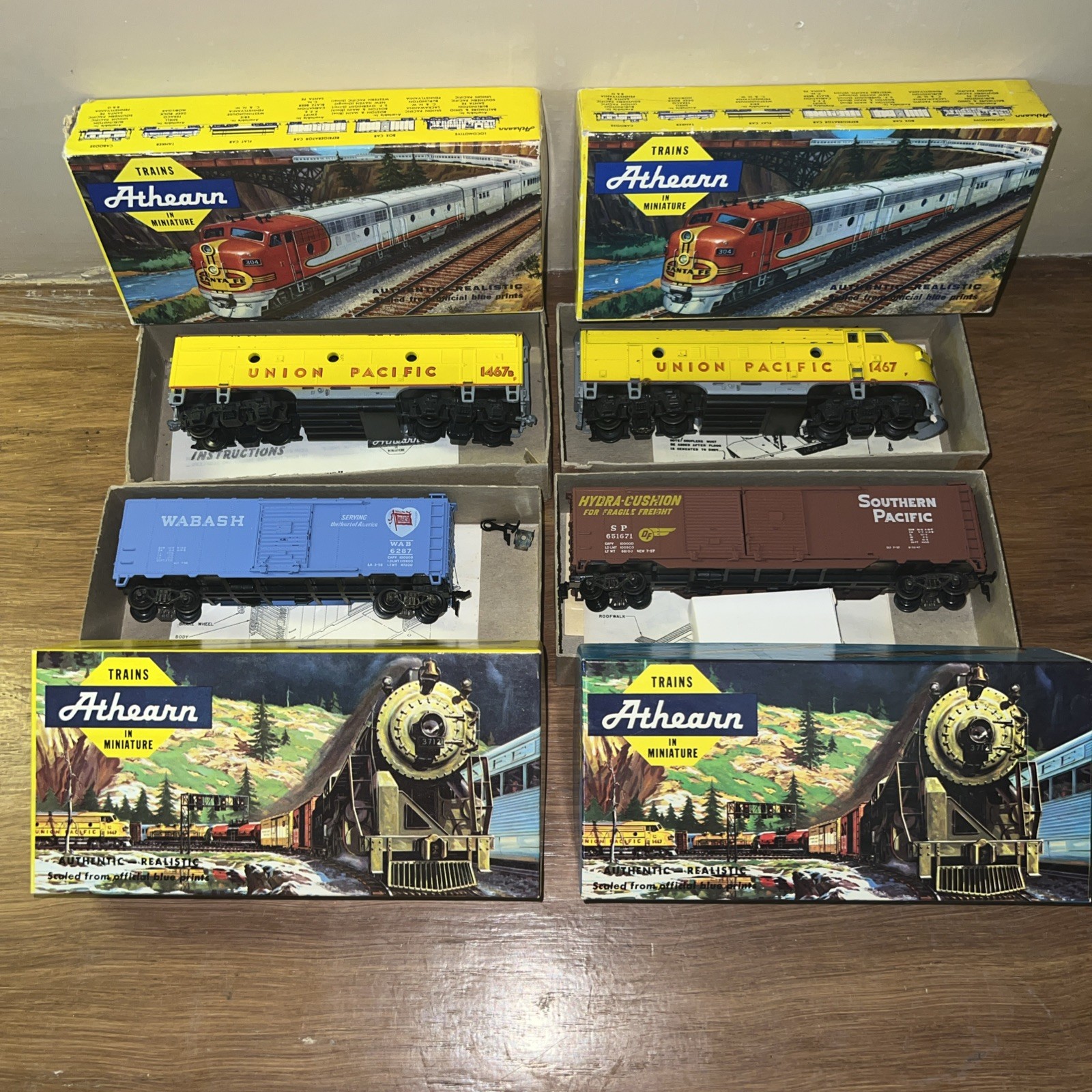 ATHEARN UNION PACIFIC and others lot of 4 with Boxes