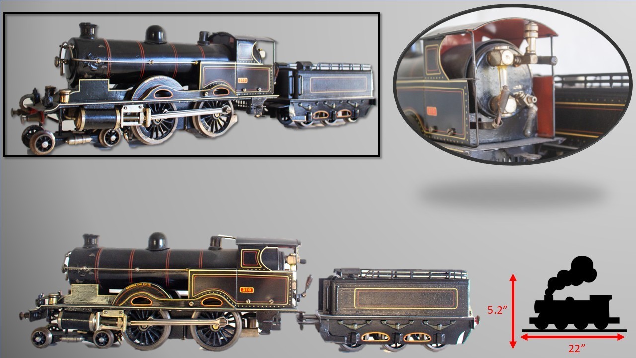 Extremely Rare Collection of 5 Marklin 1-Gauge Steam/Clockwork Early Locomotives