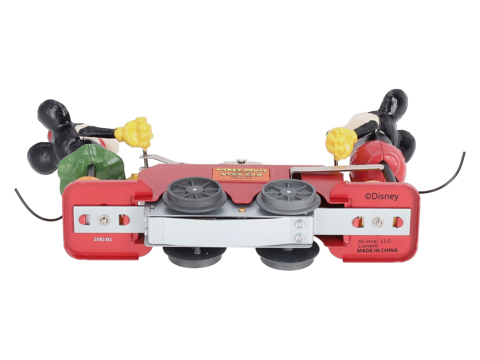Lionel 2335190 O Gauge Disney’s Mickey Mouse and Minnie Mouse Red Handcar MT/Box