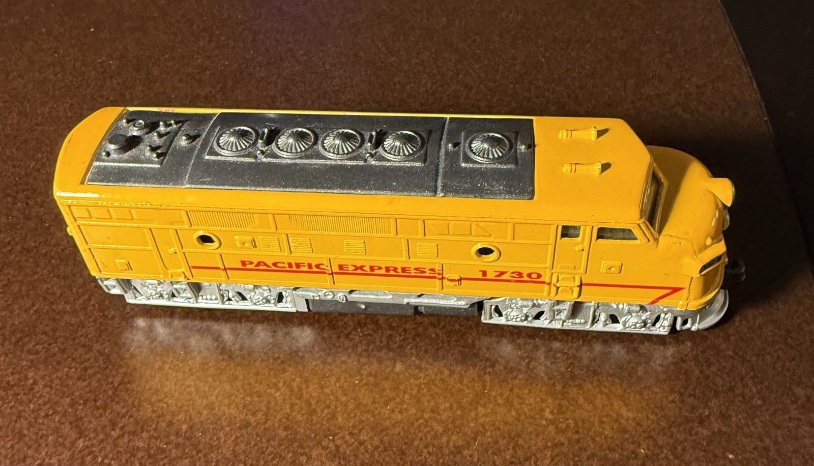 Pacific Express 1730 Pull Back Train Locomotive Engine Schilling Toy Vintage