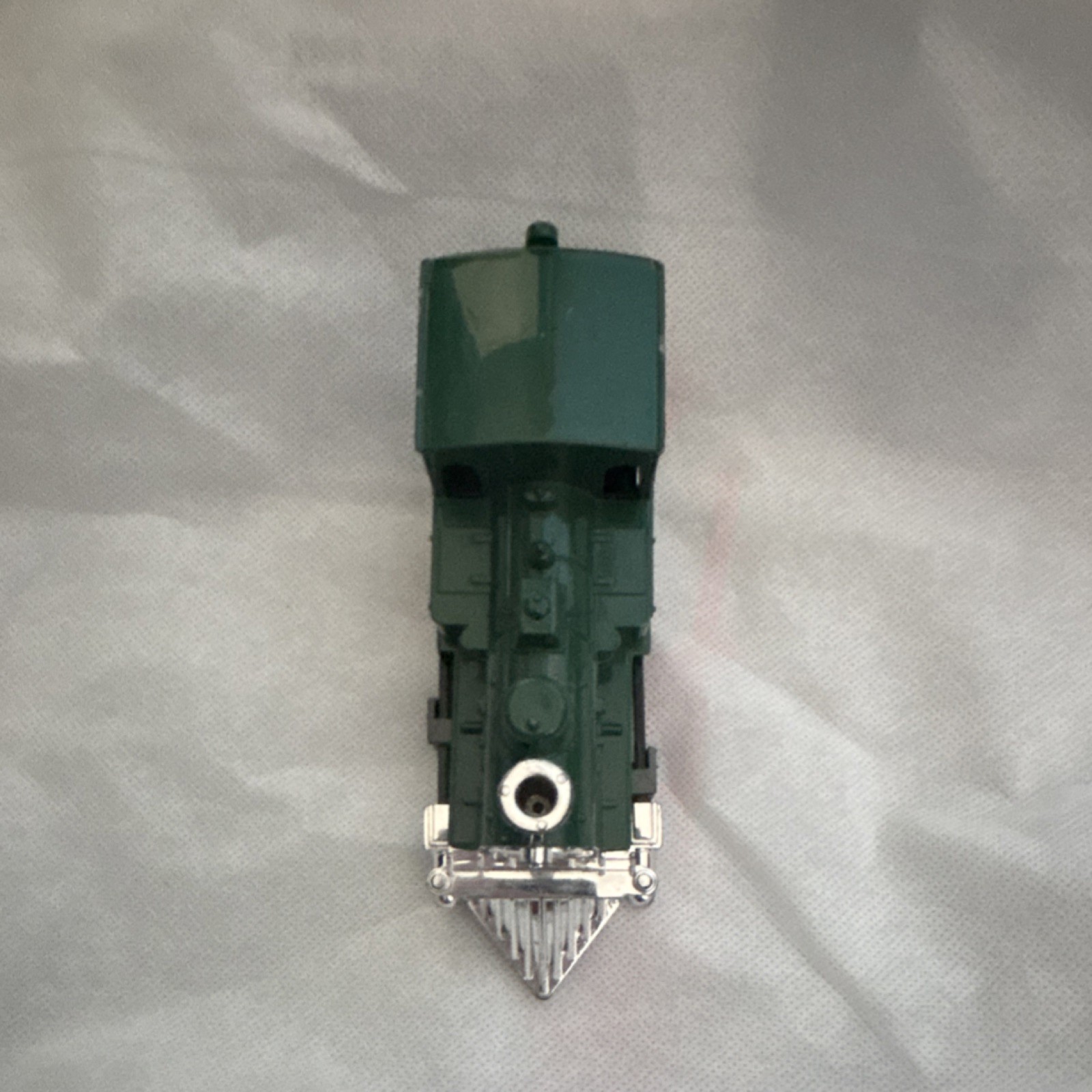 Steam Locomotive Model Train Green Silver Black Painted Plastic