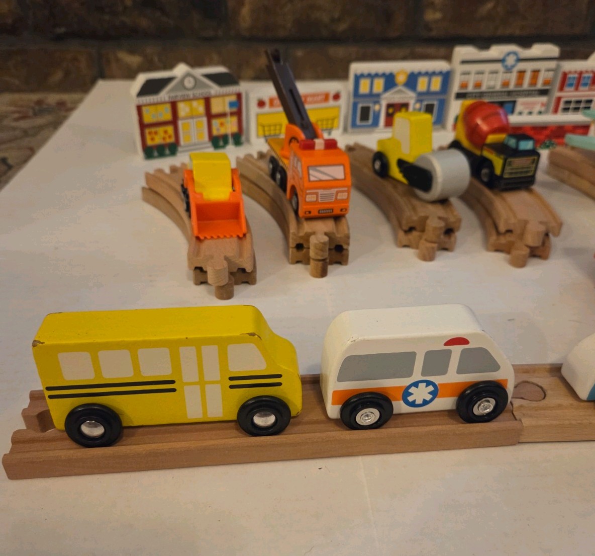 Thomas & Friends, Brio, Melissa & Doug 54 piece Lot Wooden & Motorized Trains