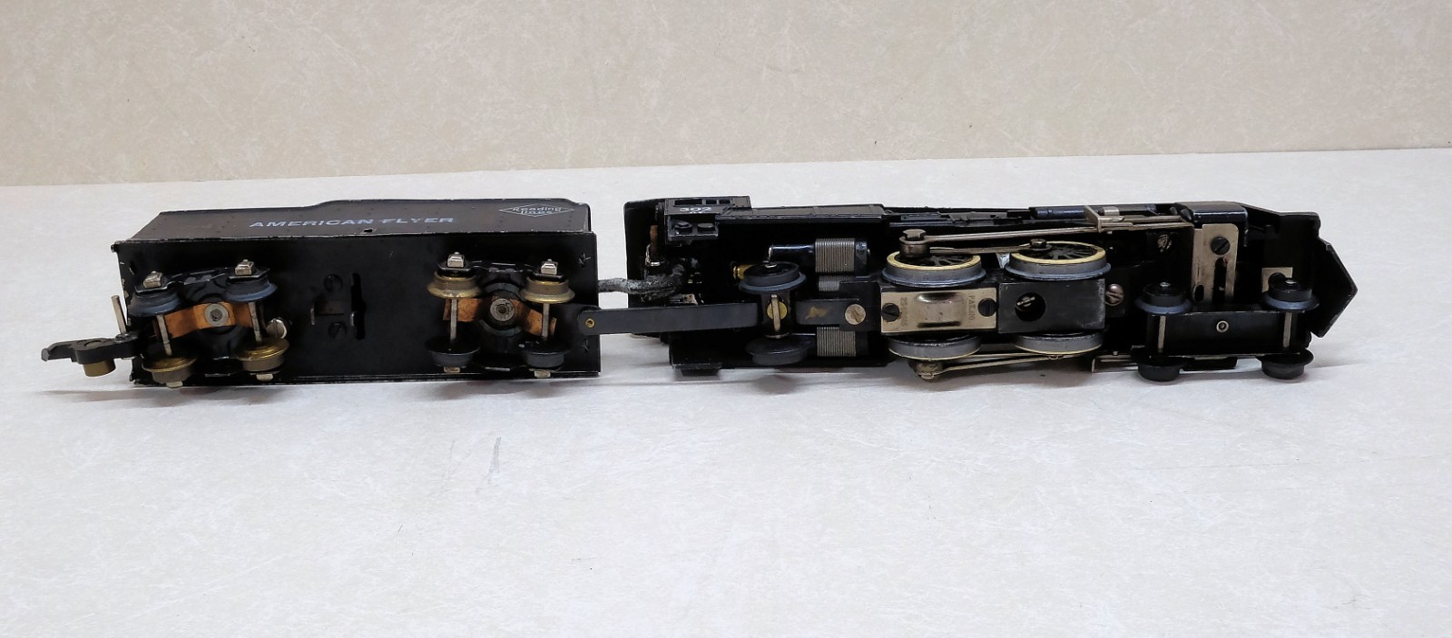 American Flyer 302 AC Steam Loco + Tender, S Gauge, 1940s – 1950s