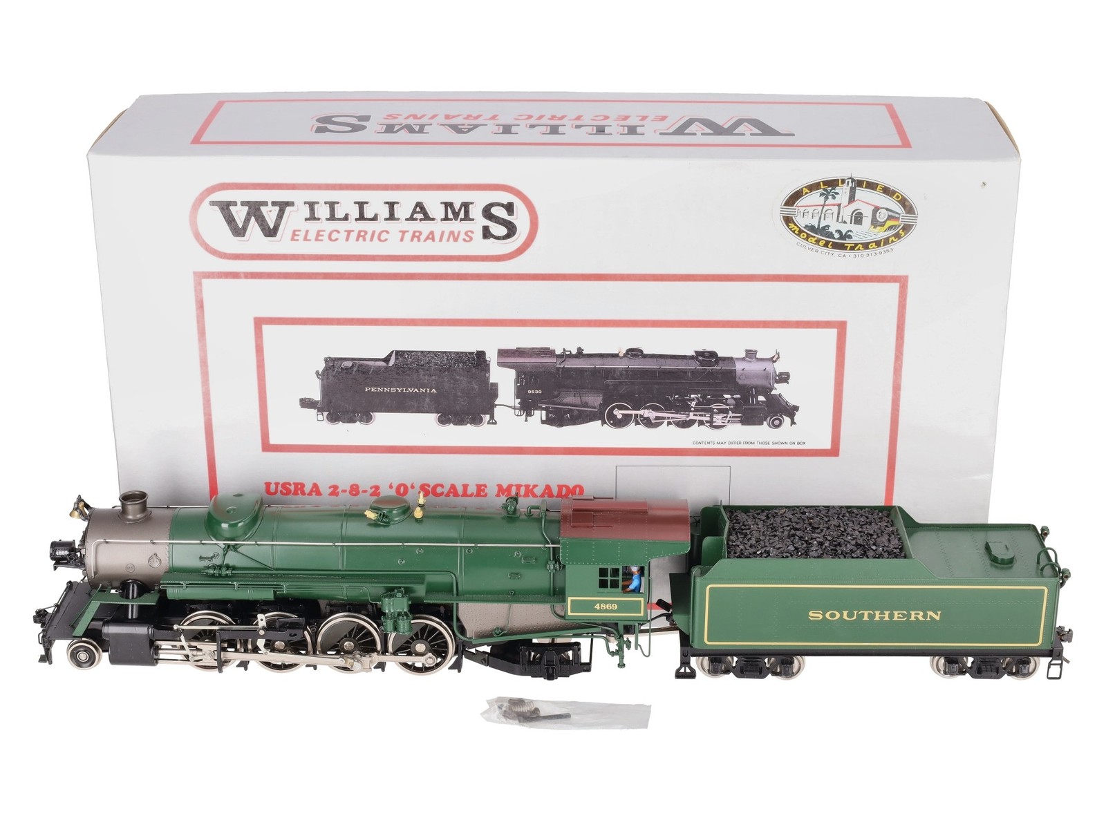 Williams O Scale Brass Southern 2-8-2 Steam Engine & Tender #4869 w/DCC (2-Rail)