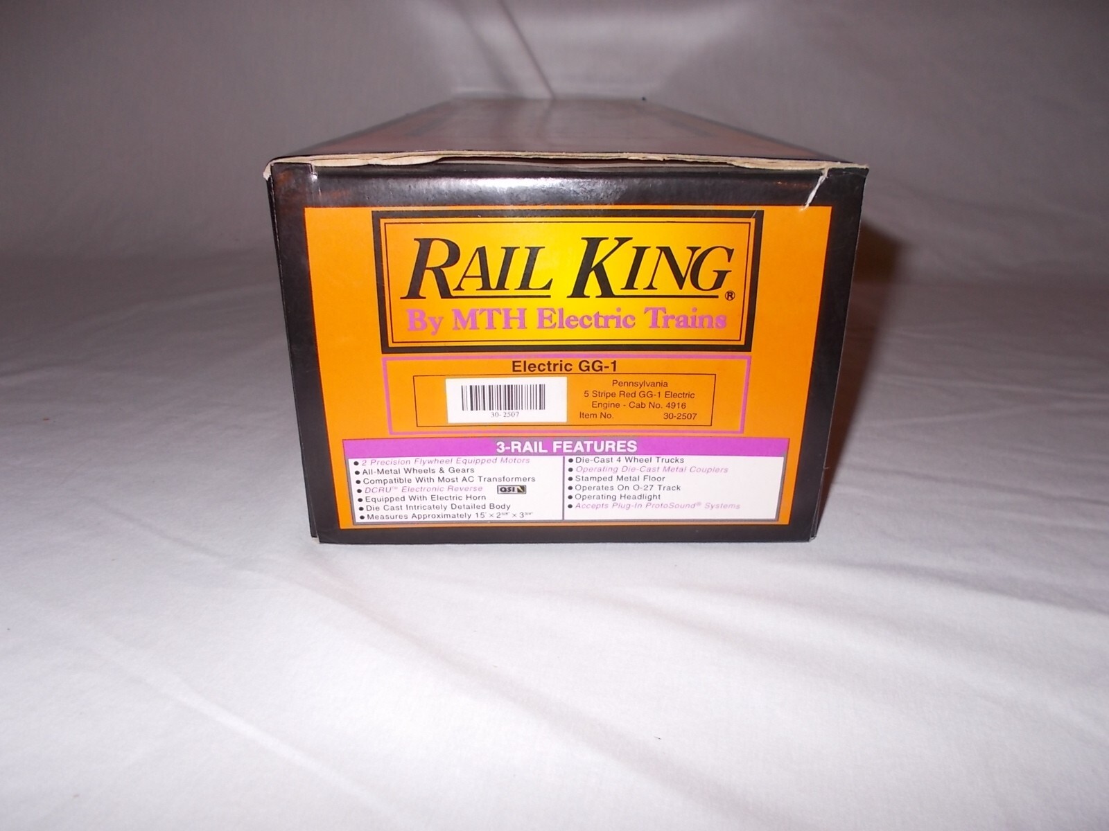RAIL KING BY MTH ELECTRIC GG-1 ENGINE 4916 PART#30-2507 IN ORIGINAL BOX LOT #S67