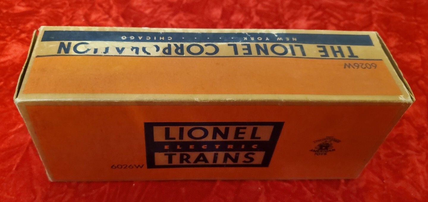 1950s Lionel 6026W Whistle Tender BOX only