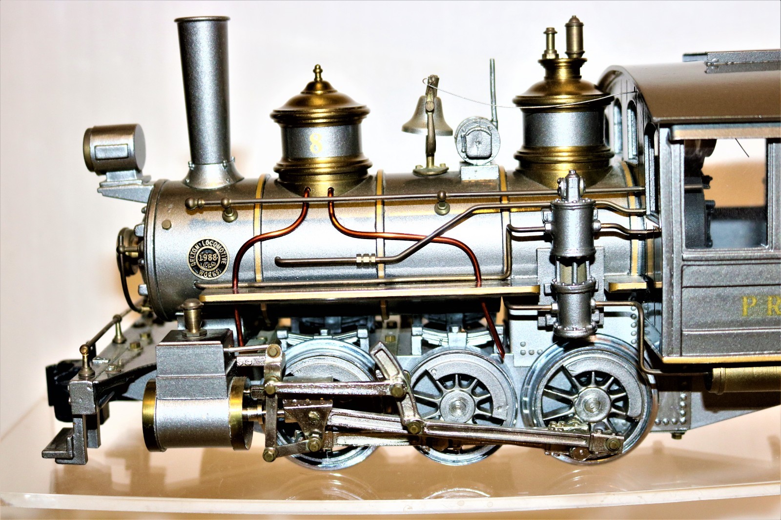 INCREDIBLE G scale Brass DELTON PENNSYLVANIA STAMPED STEEL GRAY 0-6-0 Ser #99