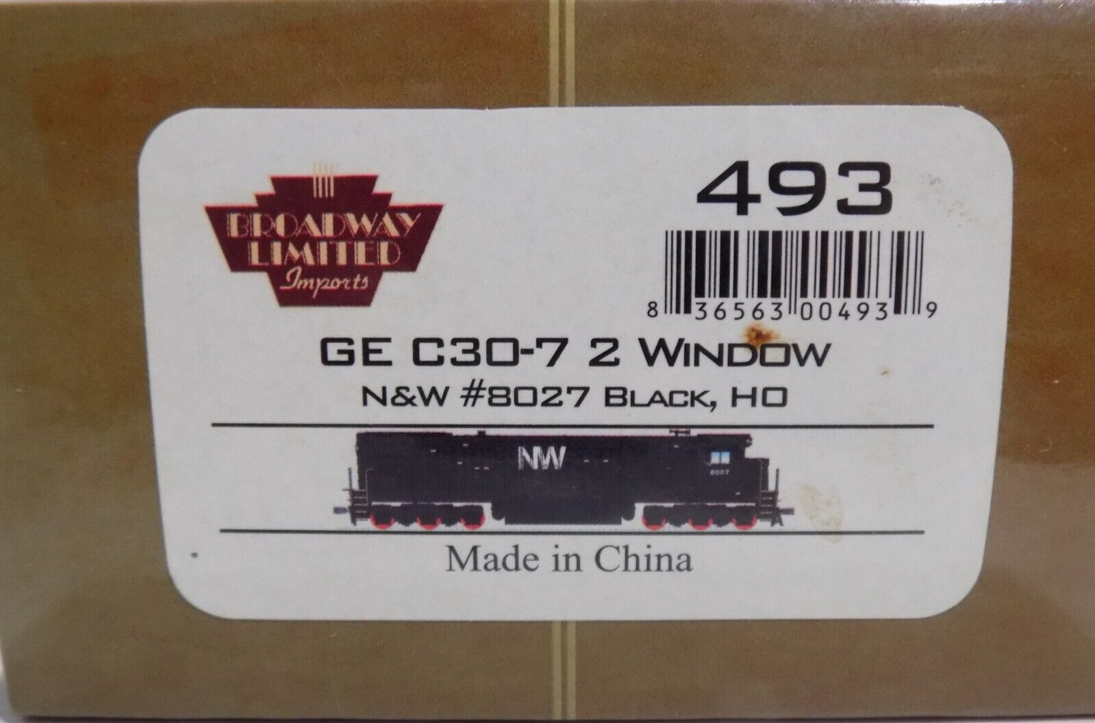 Broadway Limited HO Trains GE C30-7 N&W #8027 Black 2 Window Item #493