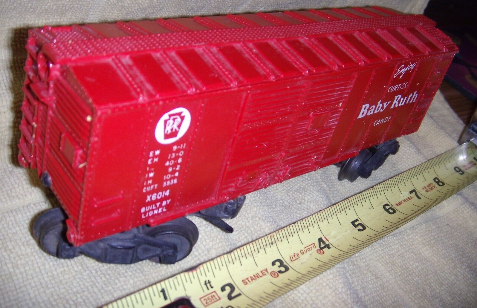 Vintage Lionel O-O27 Curtiss Baby Ruth Double Door Boxcar RED NICE X6014