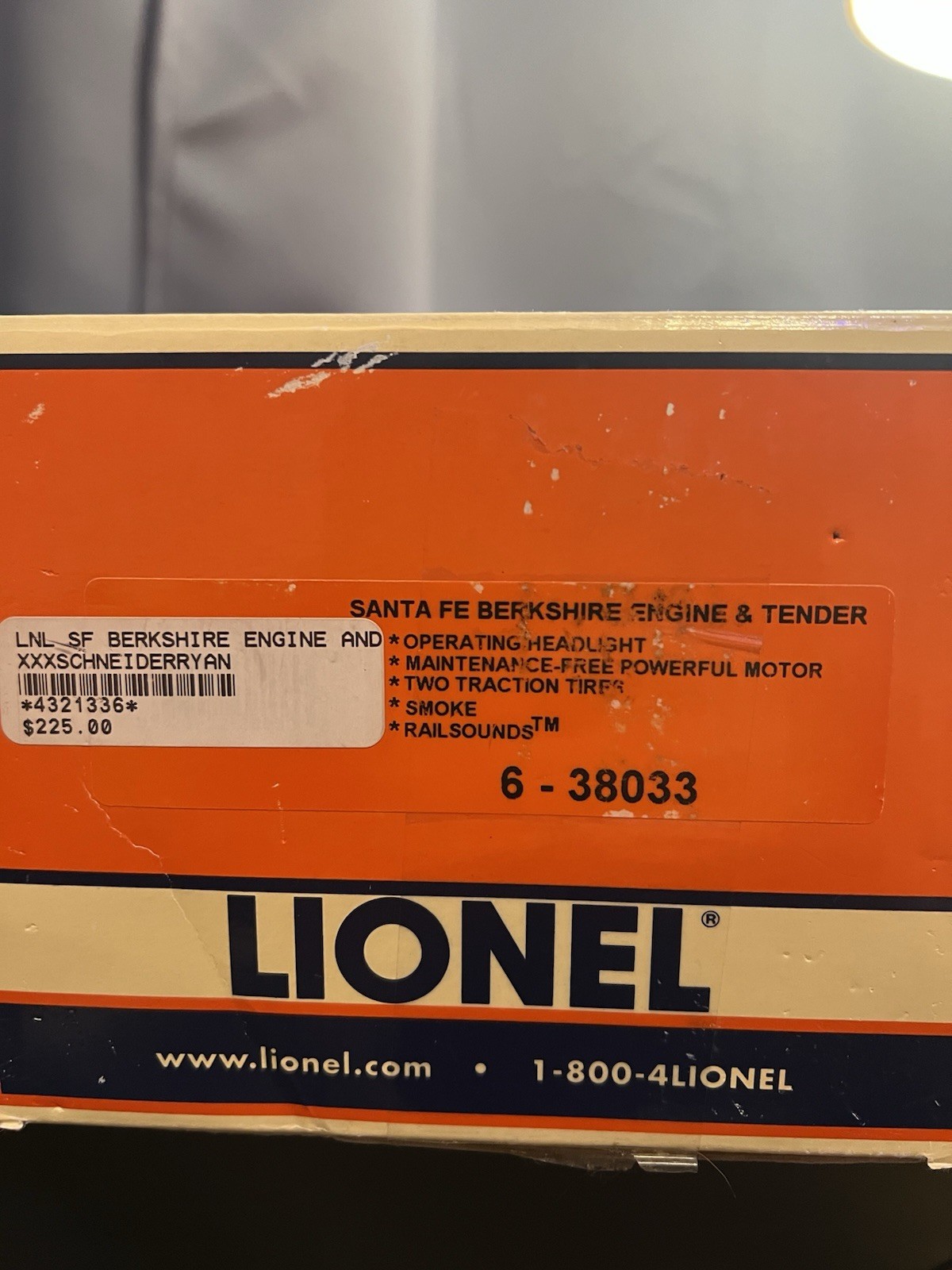 Lionel Santa Fe Berkshire Steam Locomotive Engine W/ Tender #4115 NEW IN OG BOX