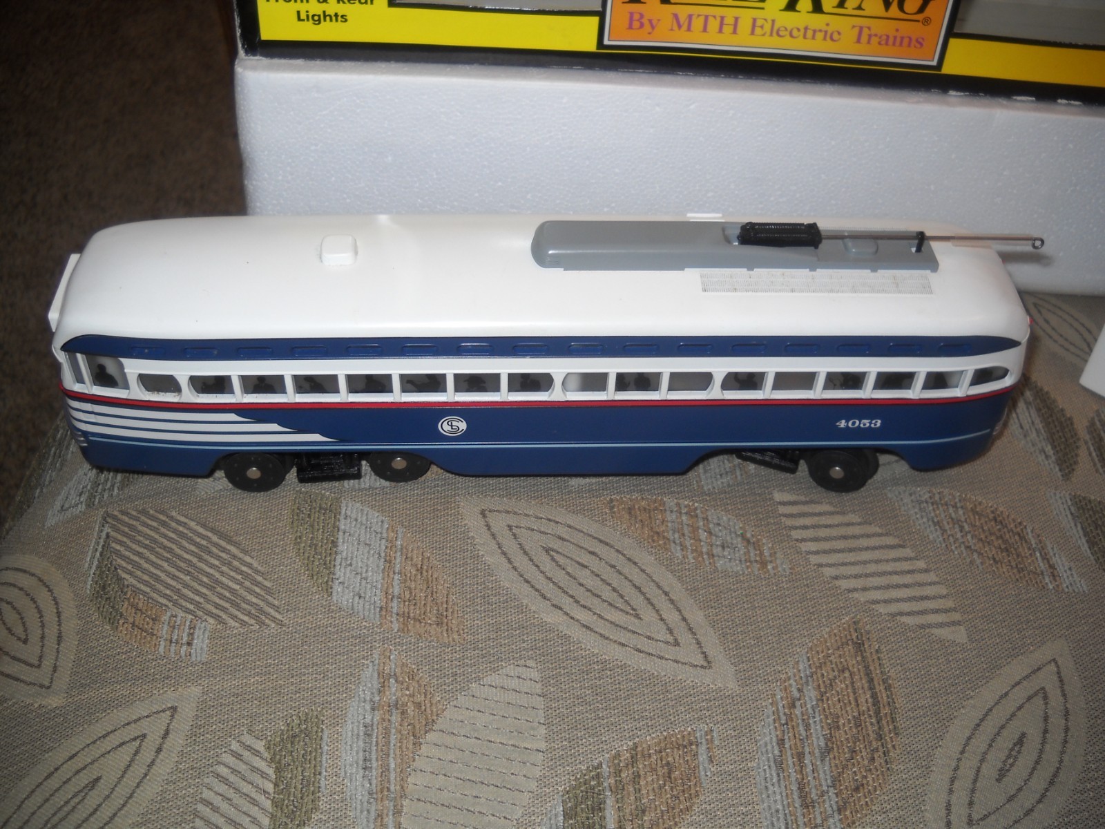 😎RAIL KING by M.T.H 30-2521-1 CHICAGO PCC ELETRIC STREETCAR PS 2.0 #4053😎NICE