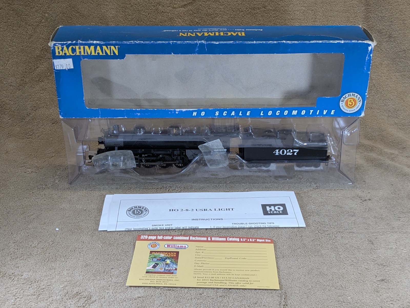 Bachmann 54405 HO Frisco 2-8-2 Light Steam Loco w/ Med Tender DCC Ready #4027