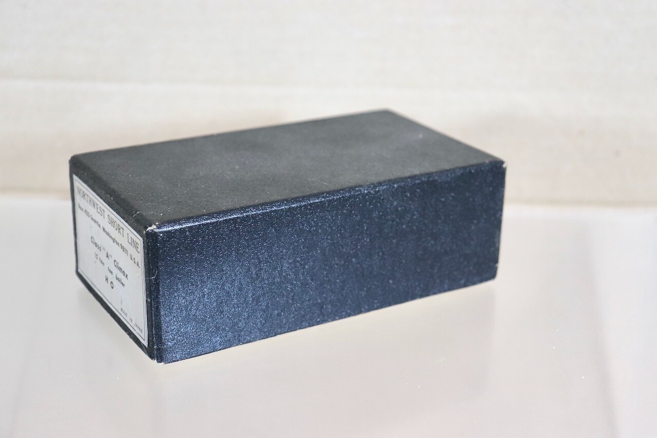 NORTHWEST SHORT LINE EMPTY BOX for CLASS A CLIMAX 15 TON TEE BOILER LOCOMOTIVE