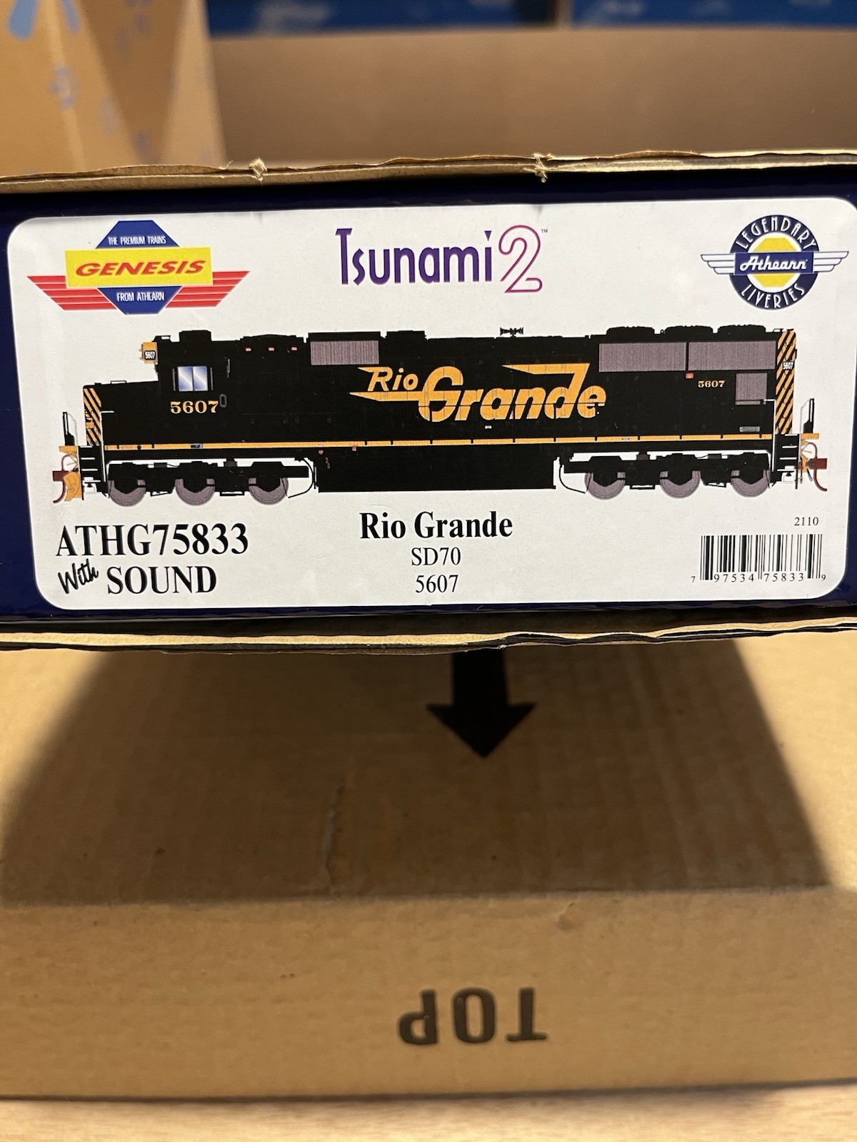 Athearn Genesis HO Scale SD70 Rio Grande Road# 5607, With Tsunami 2 Sound & DCC