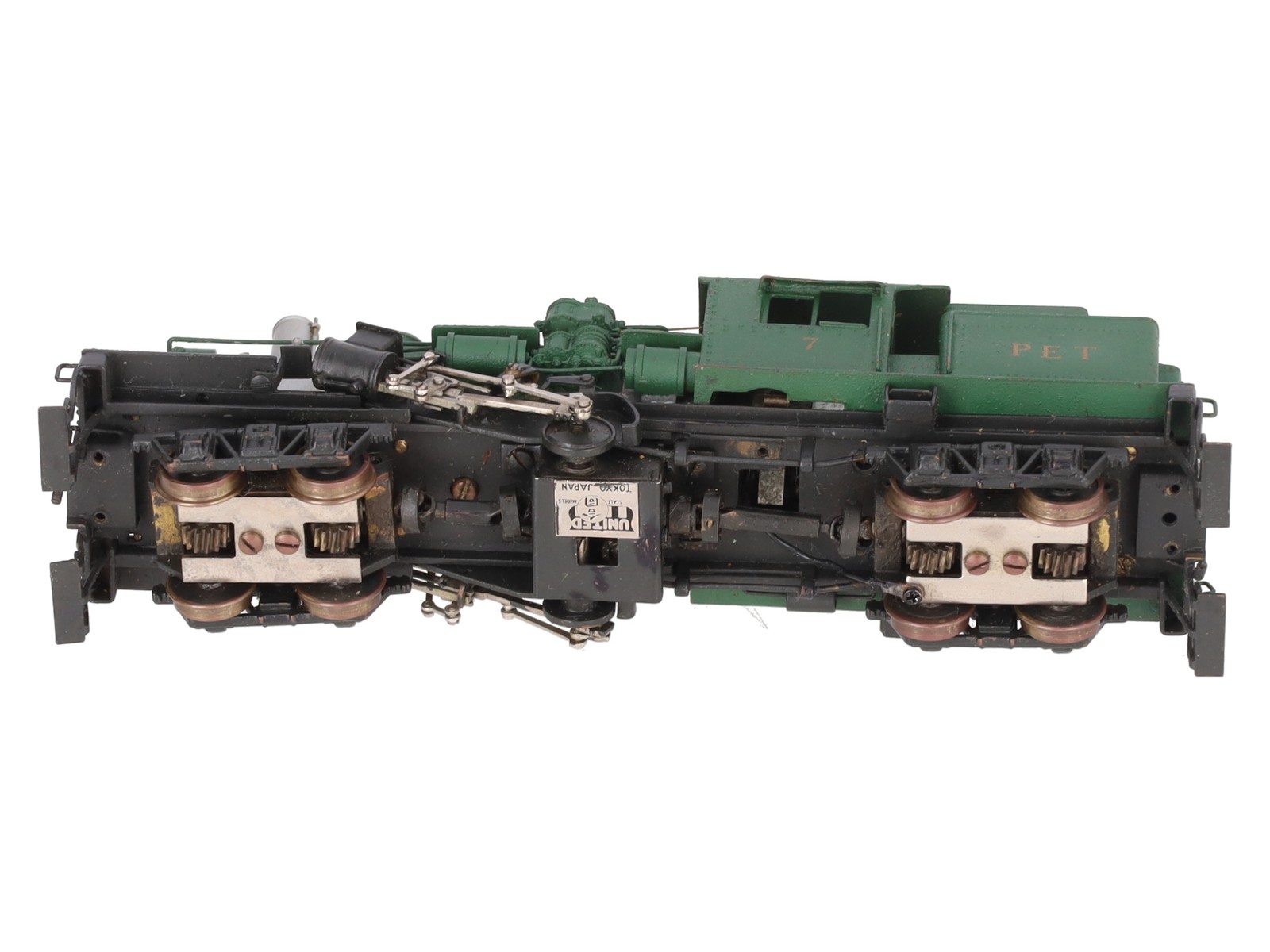 United Models PFM BRASS HO PET Green Climax Class C Logging Steam Locomotive #7