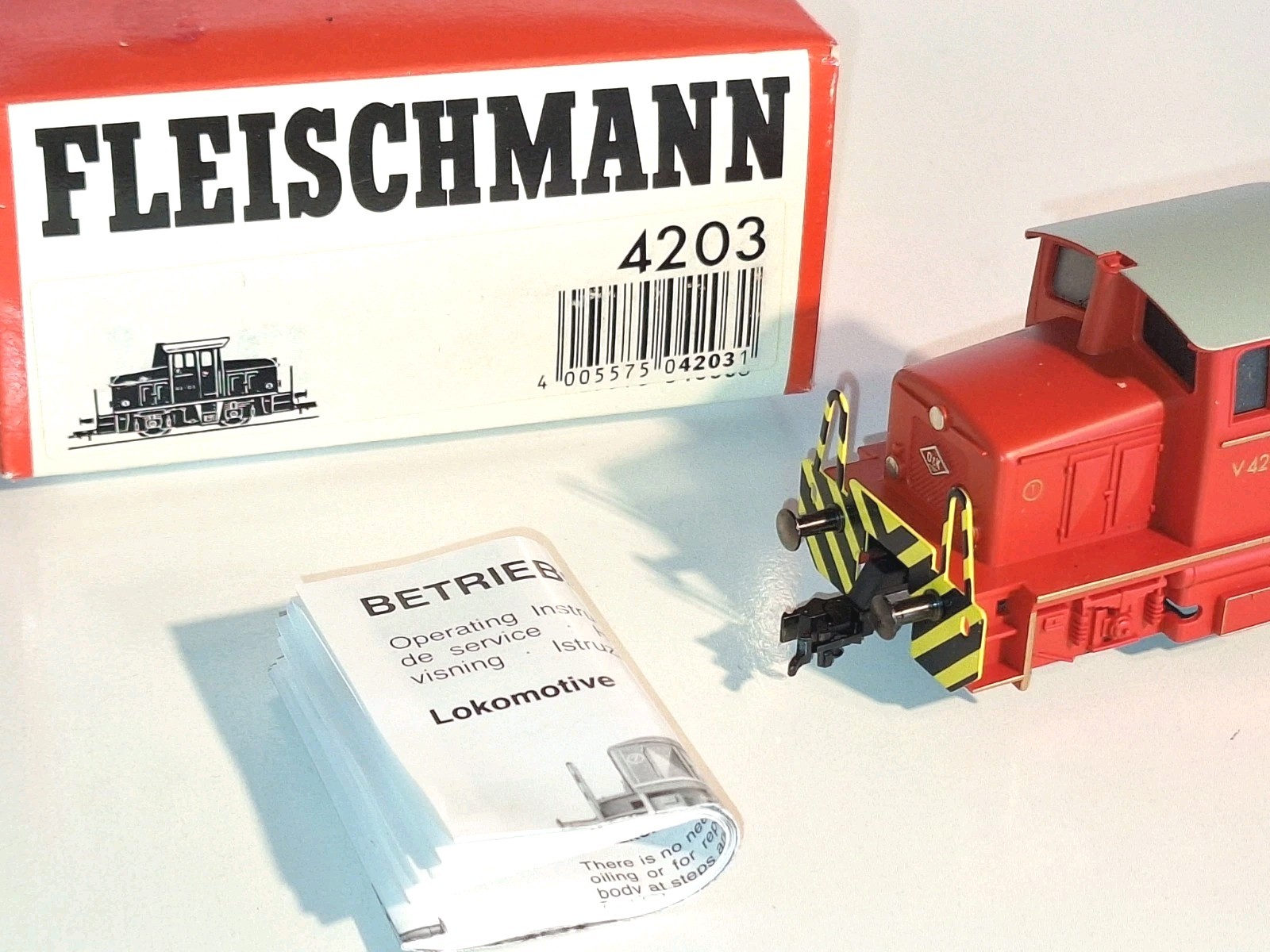 Fleischmann 4203 Shunter Loco. New Old Stock. Mint Cond. Boxed. HO. 2 rail DC