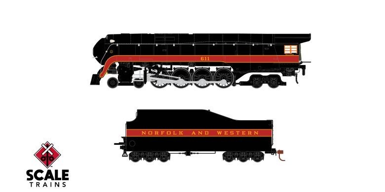 HO scale Fox Valley Class J 4-8-4 N&W 611 DCC/Sound SXT 38845 Norfolk & Western