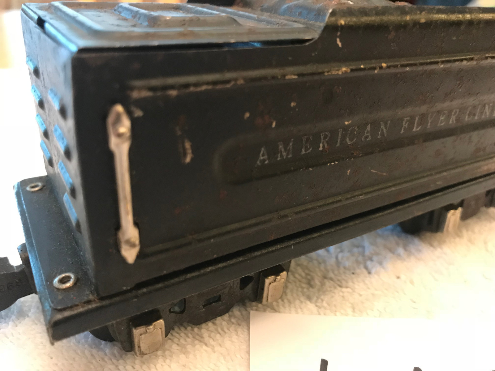 American Flyer Lines O Train 8 Wheel Black Coal Tender w/SILVER accents Lot J