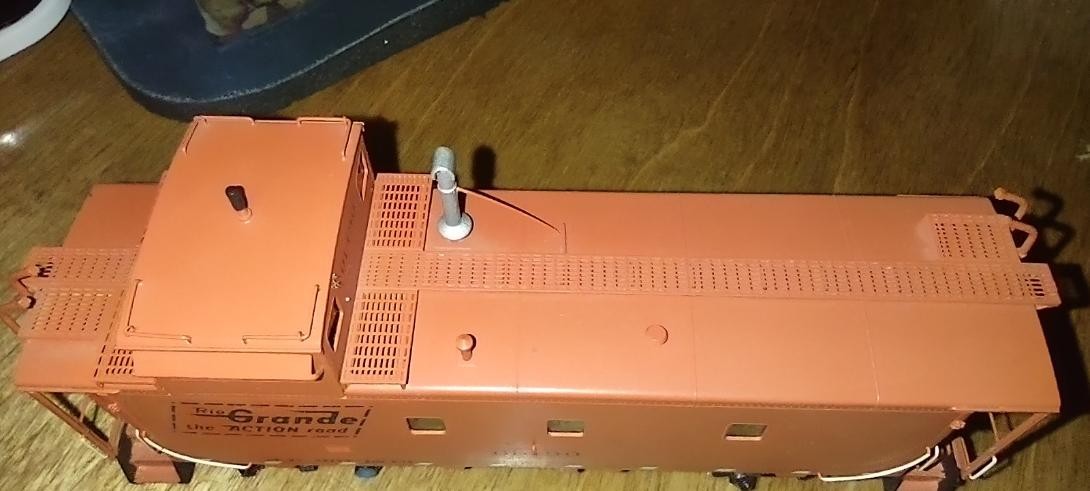 Over land models Brass HO D&RG steel caboose (custom painted for OMI)