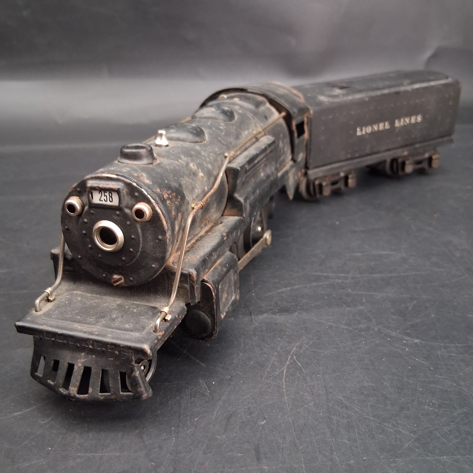 Lionel O Gauge 258 Prewar Tin Plate Steam Loco & Tender Tested Runs READ