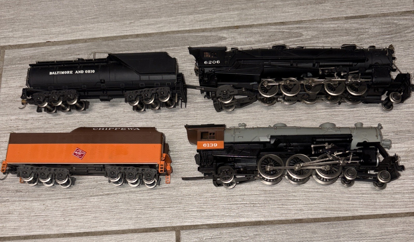 Lot Of 2 Rivarossi Vintage Ho Scale Steam Engines With Tender For Parts/Repair