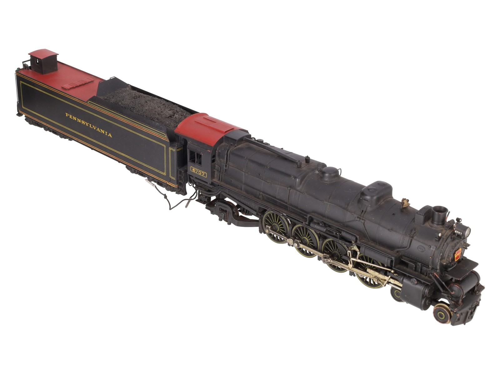 Max Gray O Scale 2-Rail Brass Pennsy M-1-a Steam Locomotive & Tender -Painted EX