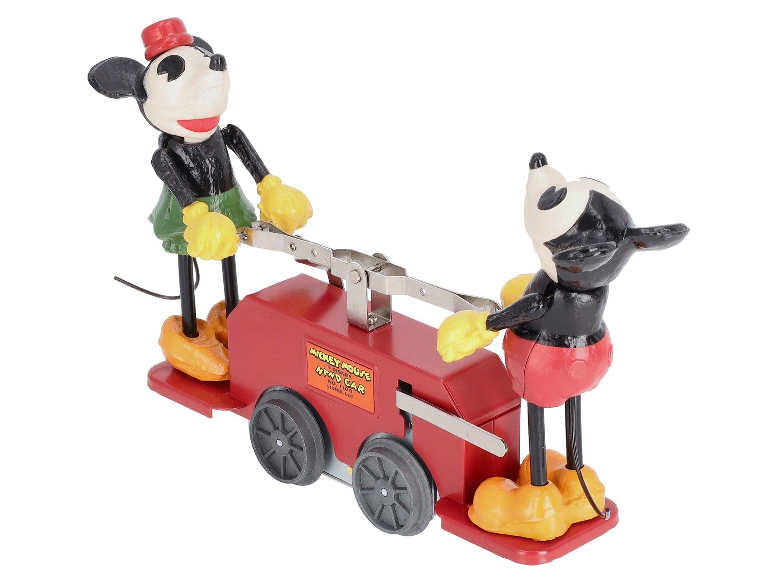 Lionel 2335190 O Gauge Disney’s Mickey Mouse and Minnie Mouse Red Handcar MT/Box