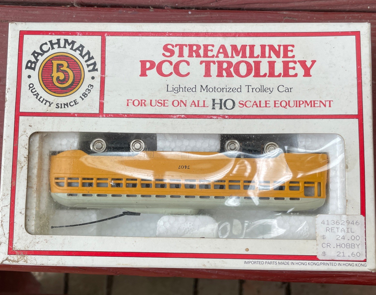 Bachmann Streamline PCC Trolley 7407 Baltimore HO Box Tested