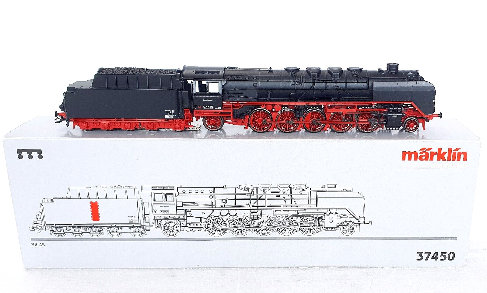 Marklin DIGITAL AC HO Deutsche Bundesbahn DB BR-45 STEAM LOCOMOTIVE + SMOKE MIB!