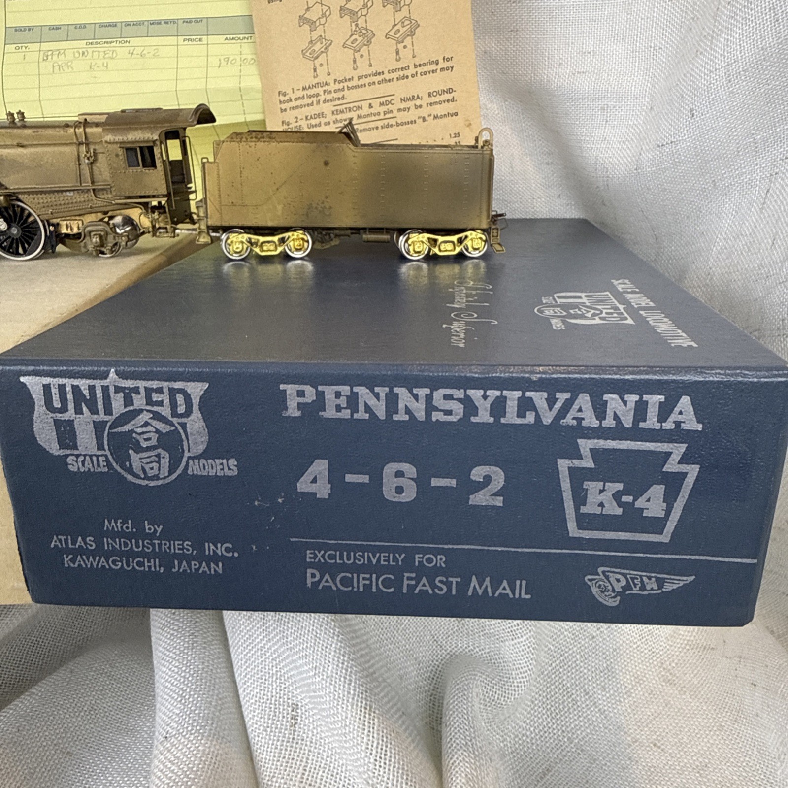United Scale Models HO Pennsylvania 4-6-2 BRASS STEAM LOCO For Pacific Fast Mail