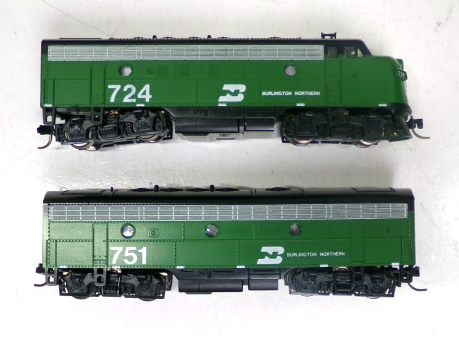 N scale Kato BN F7A+B diesel engine set in original box (lot N 177)