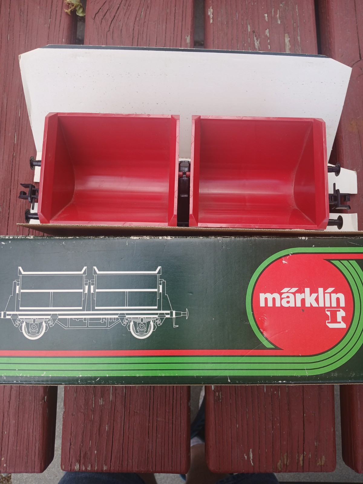 Märklin Maxi Double Bay Dump Car #5859 G Scale Train Railroad w/Box