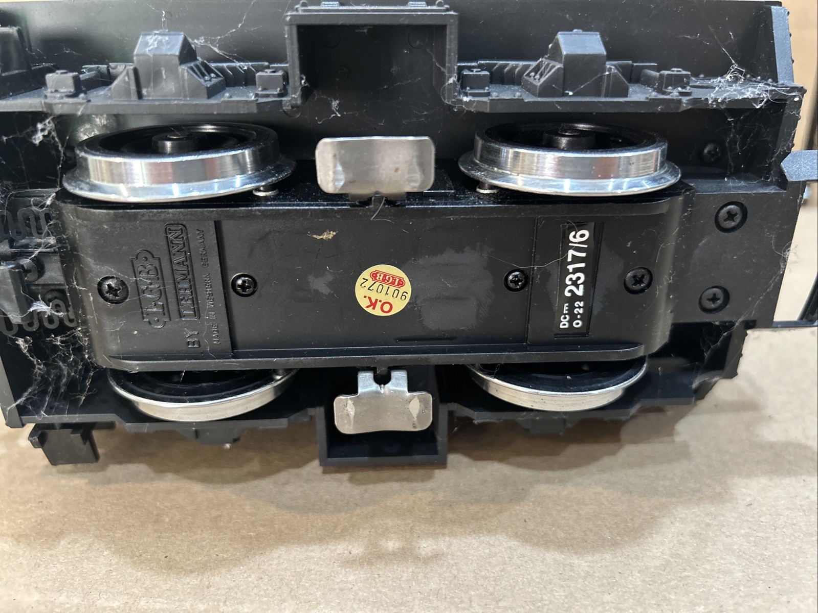 LGB 2317/6 Black Undecorated/Lehigh Motorized Tender, G Scale, C7/EX
